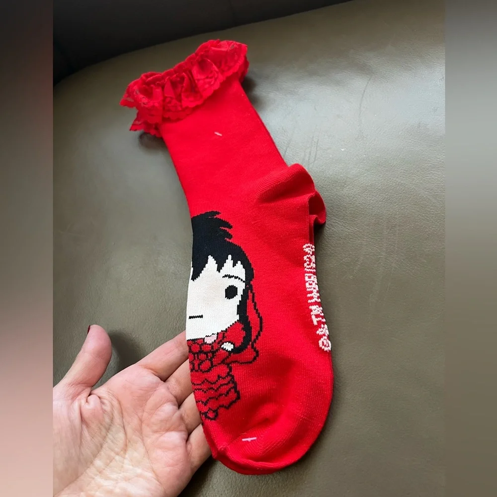 Beetlejuice Lydia Lace Crew Socks
